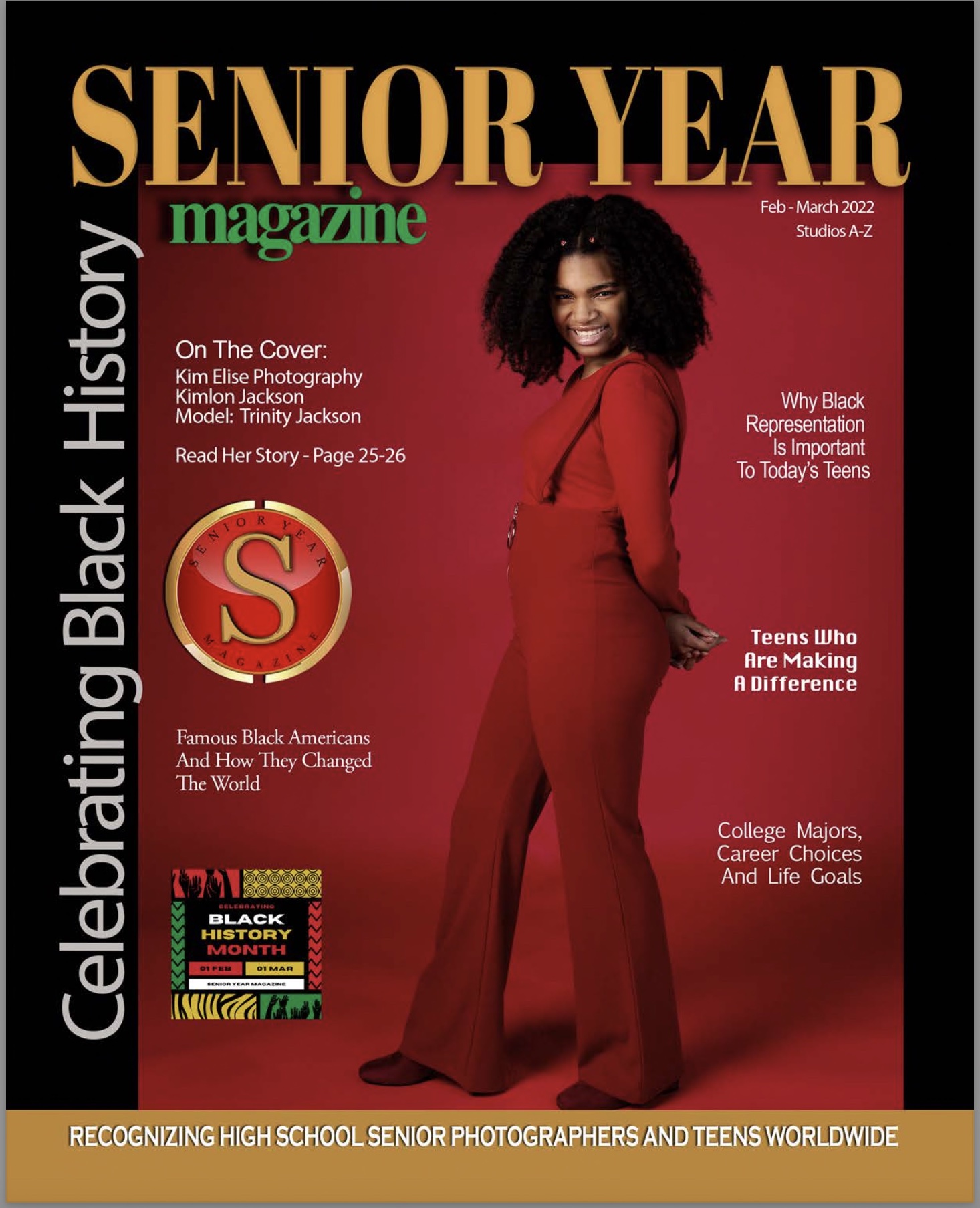 Cover image of Senior Year Magazine Celebrating Black History Issue