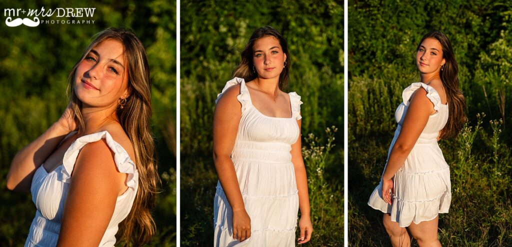 glowy sunny senior pictures in Chelmsford ma